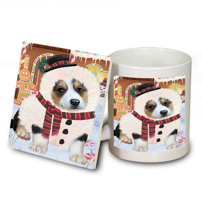 Christmas Gingerbread House Candyfest Corgi Dog Mug and Coaster Set MUC56313