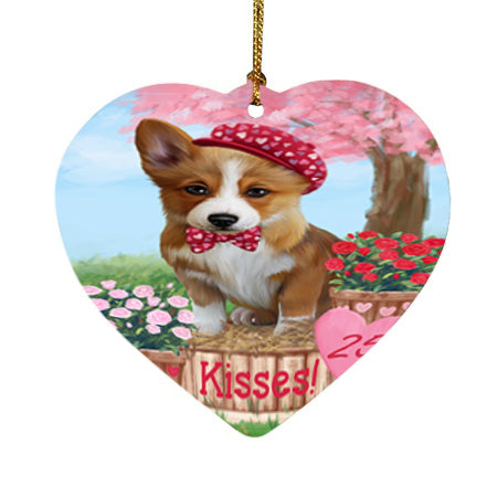 Rosie 25 Cent Kisses Corgi Dog Heart Christmas Ornament HPOR56212