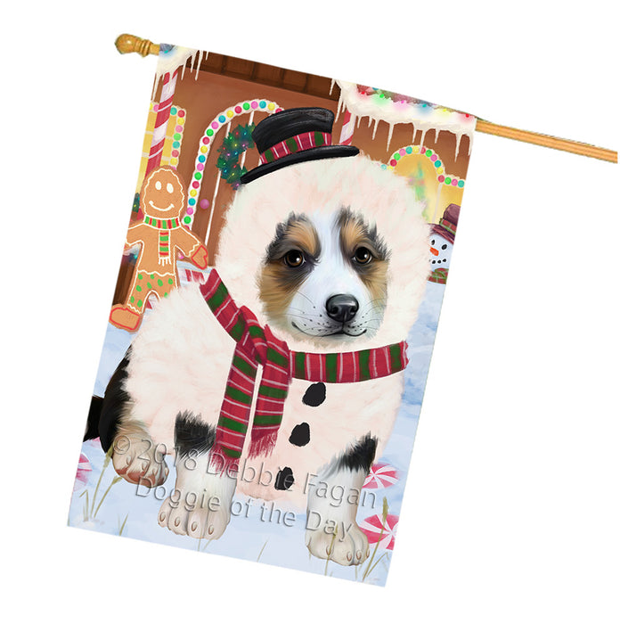 Christmas Gingerbread House Candyfest Corgi Dog House Flag FLG57005