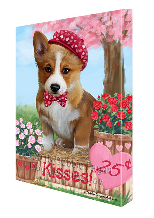 Rosie 25 Cent Kisses Corgi Dog Canvas Print Wall Art Décor CVS124928