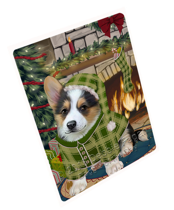 The Stocking was Hung Corgi Dog Large Refrigerator / Dishwasher Magnet RMAG94014