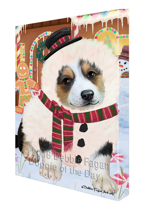Christmas Gingerbread House Candyfest Corgi Dog Canvas Print Wall Art Décor CVS129113