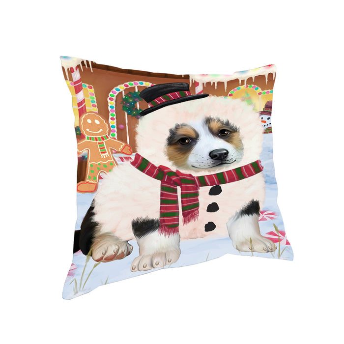 Christmas Gingerbread House Candyfest Corgi Dog Pillow PIL79576