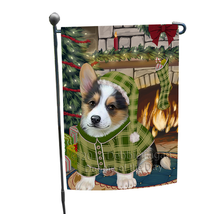 The Stocking was Hung Corgi Dog Garden Flag GFLG55584