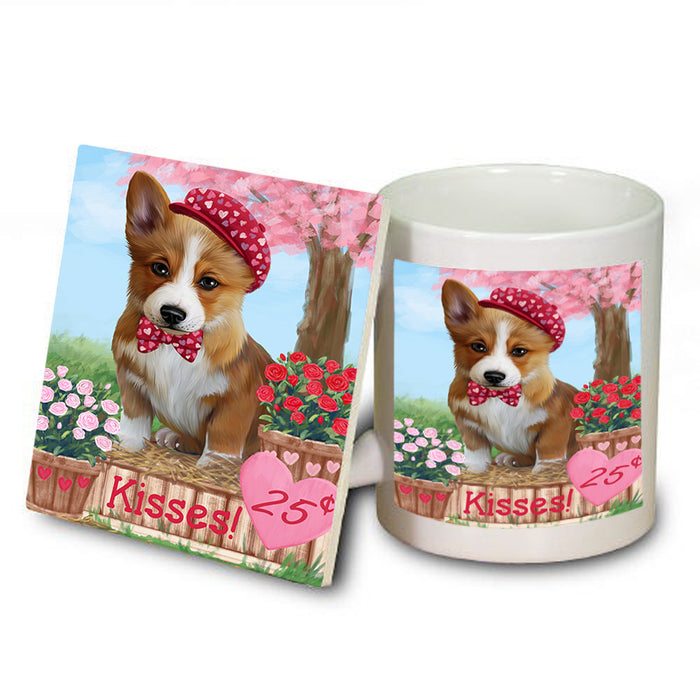 Rosie 25 Cent Kisses Corgi Dog Mug and Coaster Set MUC55848