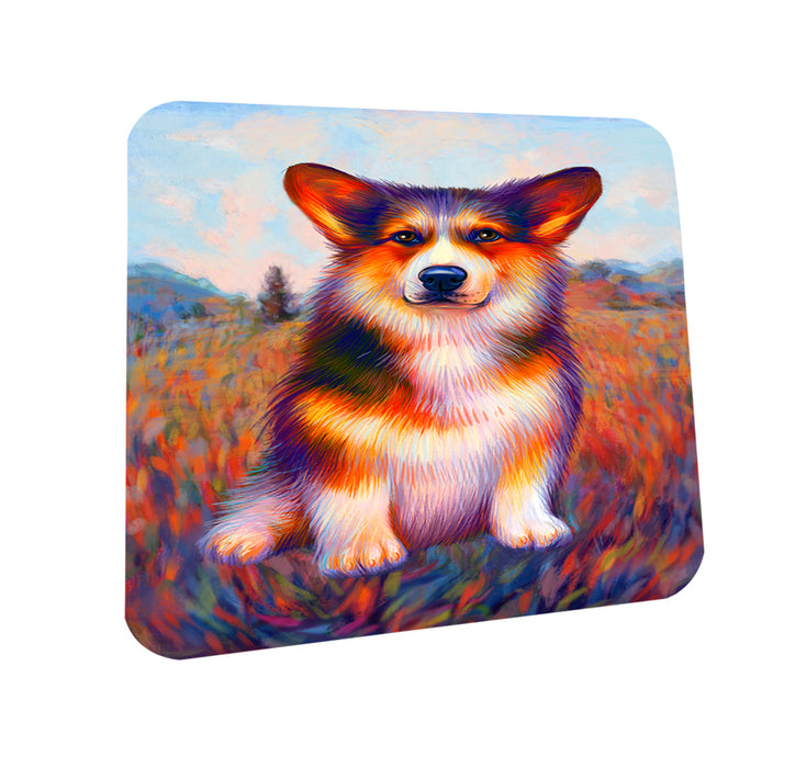 Mystic Blaze Corgi Dog Coasters Set of 4 CST53538