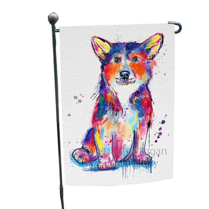 Watercolor Corgi Dog Garden Flag GFLG65051