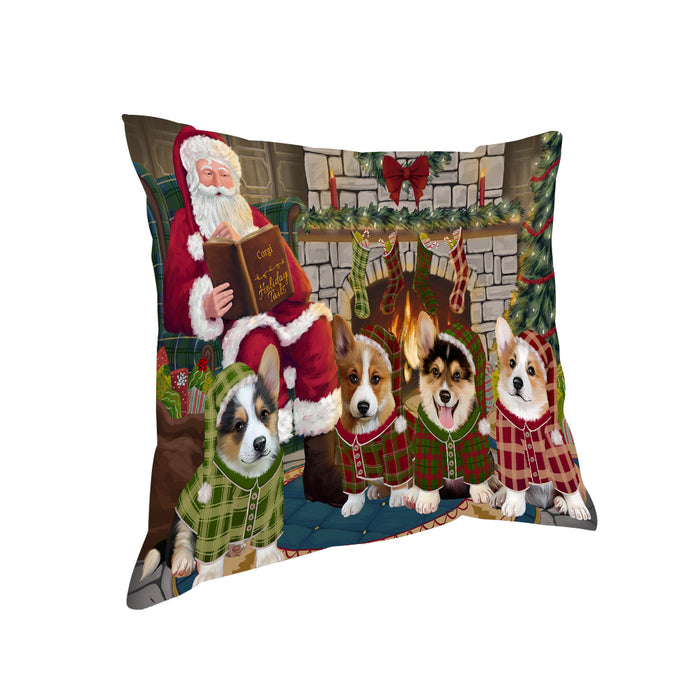 Christmas Cozy Holiday Tails Corgis Dog Pillow PIL69408