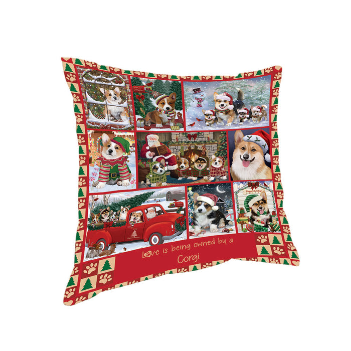Love is Being Owned Christmas Corgi Dogs Pillow PIL85740