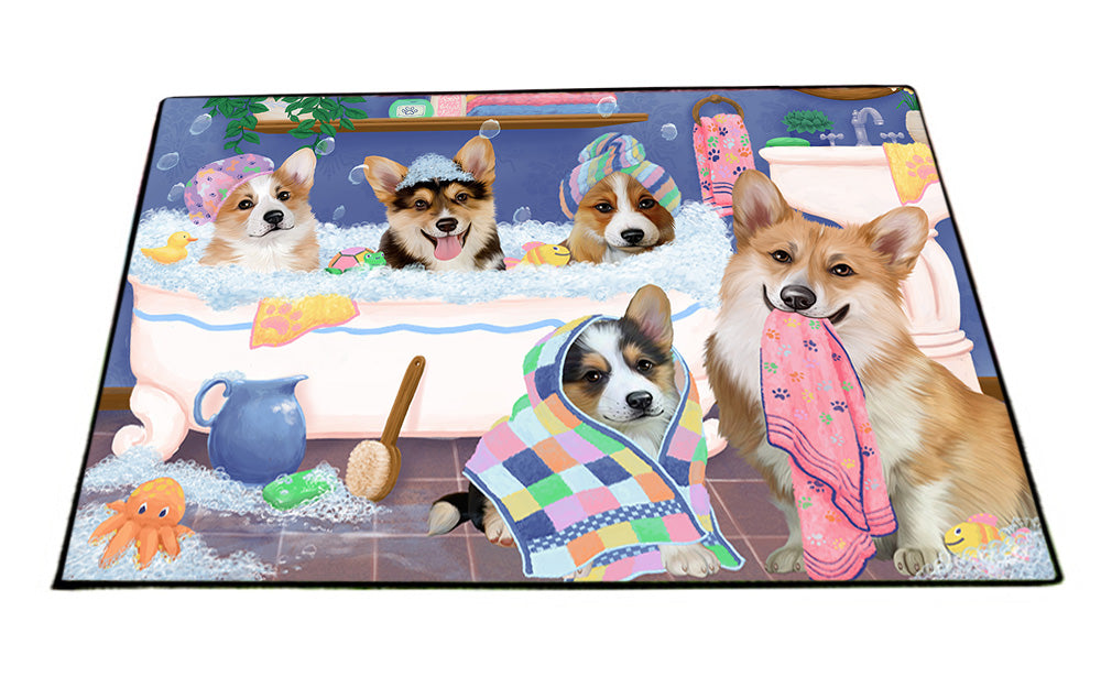 Rub A Dub Dogs In A Tub Corgis Dog Floormat FLMS53535