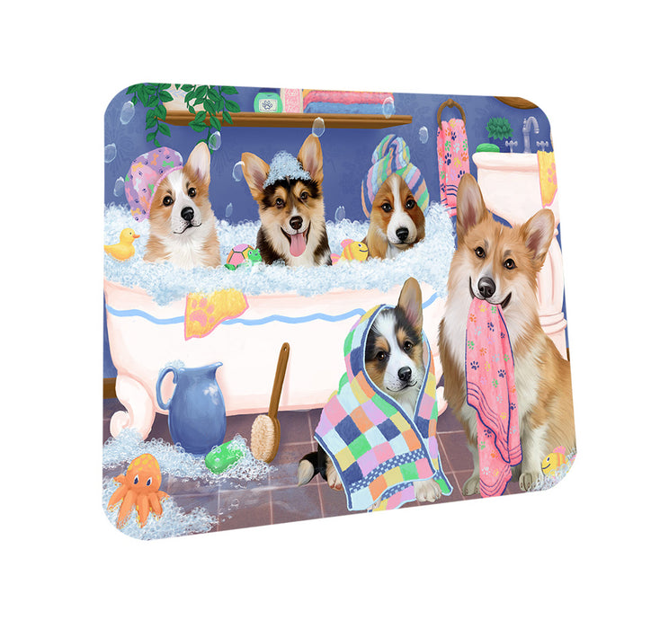 Rub A Dub Dogs In A Tub Corgis Dog Coasters Set of 4 CST56742
