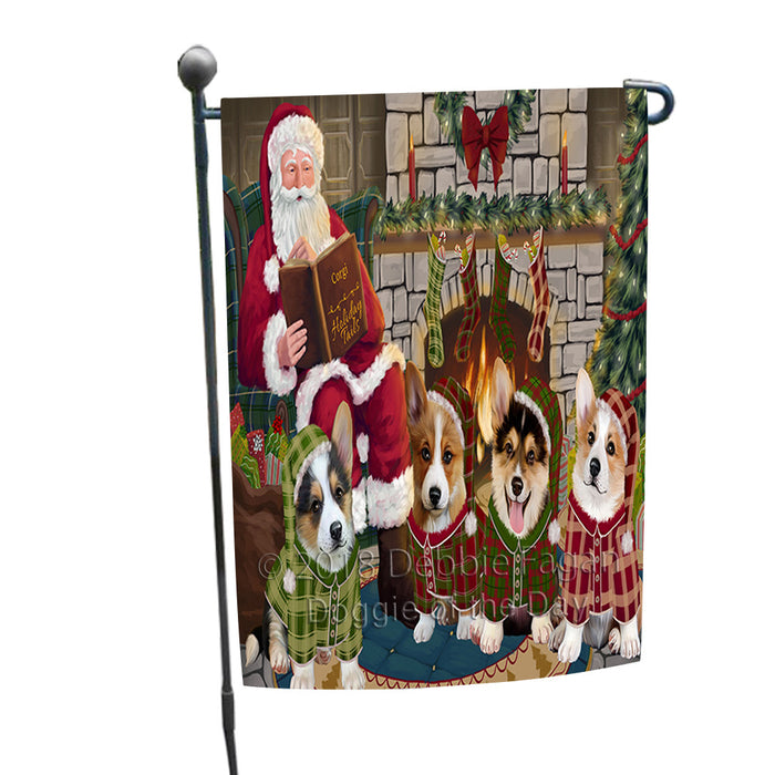 Christmas Cozy Holiday Tails Corgis Dog Garden Flag GFLG55413
