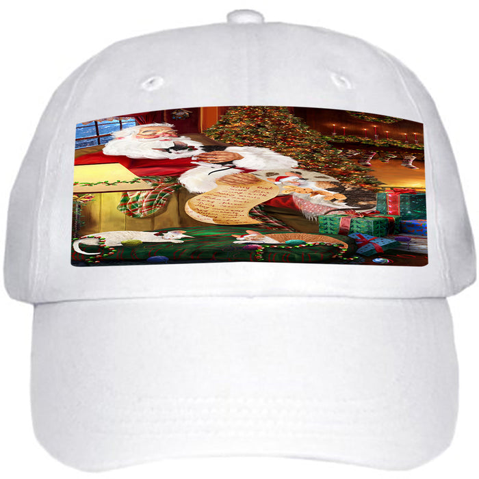 Santa Sleeping with Cornish Rex Cats Christmas Ball Hat Cap HAT62175