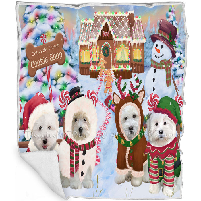 Holiday Gingerbread Cookie Shop Coton De Tulear Dogs Blanket BLNKT143404