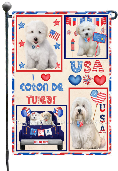 4th of July Independence Day I Love USA Coton De Tulear Dogs Garden Flag GFLG66894