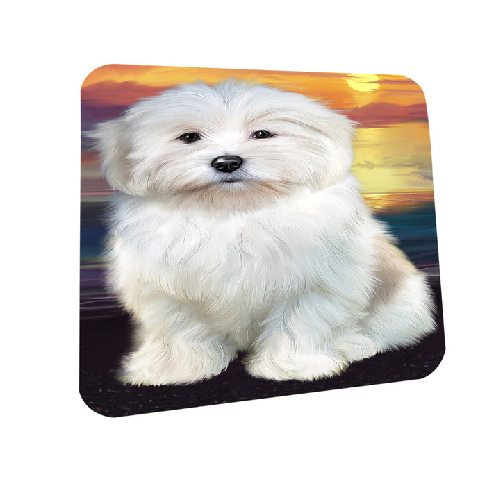 Sunset Coton De Tulear Dog Coasters Set of 4 CST57103