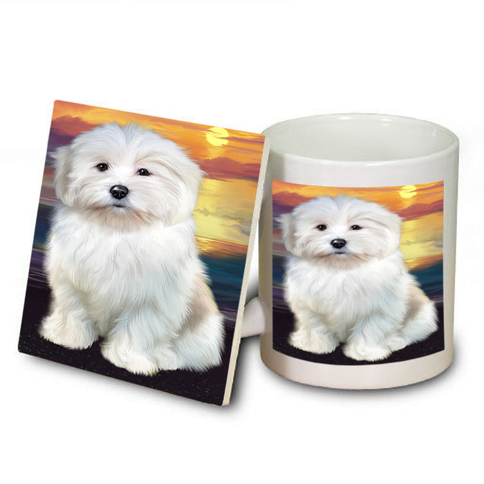 Sunset Coton De Tulear Dog Mug and Coaster Set MUC57137
