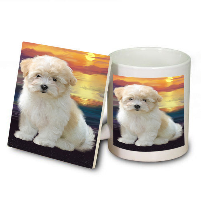 Sunset Coton De Tulear Dog Mug and Coaster Set MUC57138