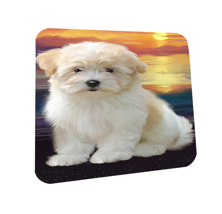 Sunset Coton De Tulear Dog Coasters Set of 4 CST57104