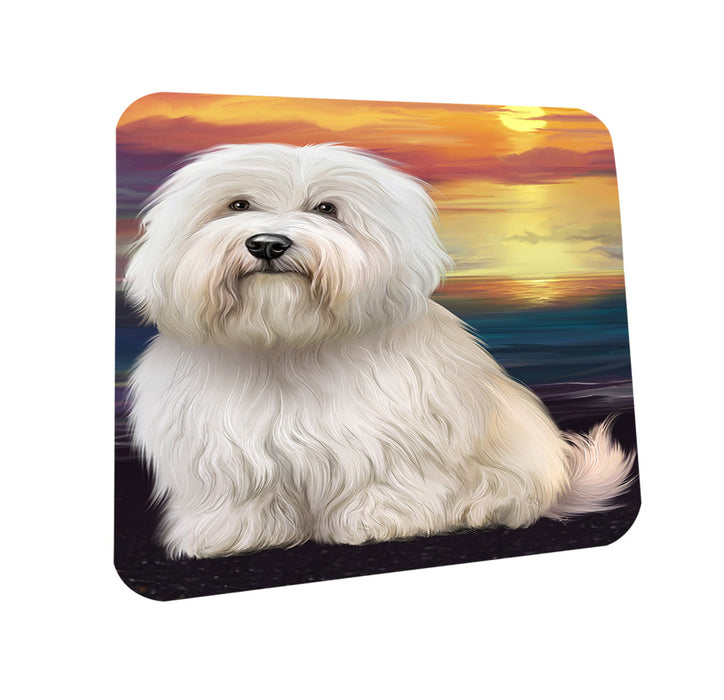 Sunset Coton De Tulear Dog Coasters Set of 4 CST57106