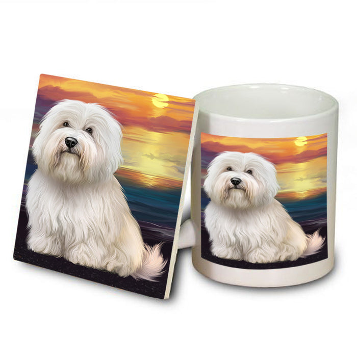 Sunset Coton De Tulear Dog Mug and Coaster Set MUC57140