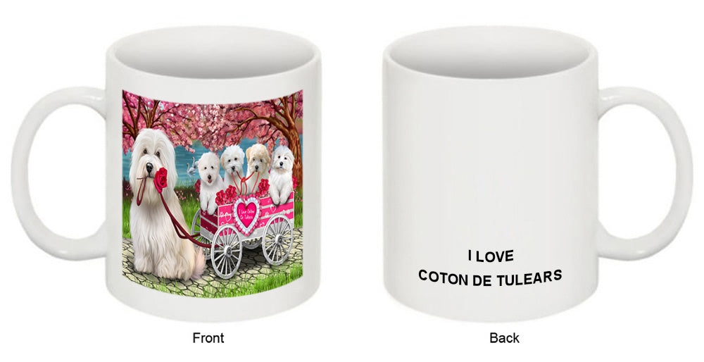 I Love Coton De Tulear Dogs in a Cart Coffee Mug MUG52513