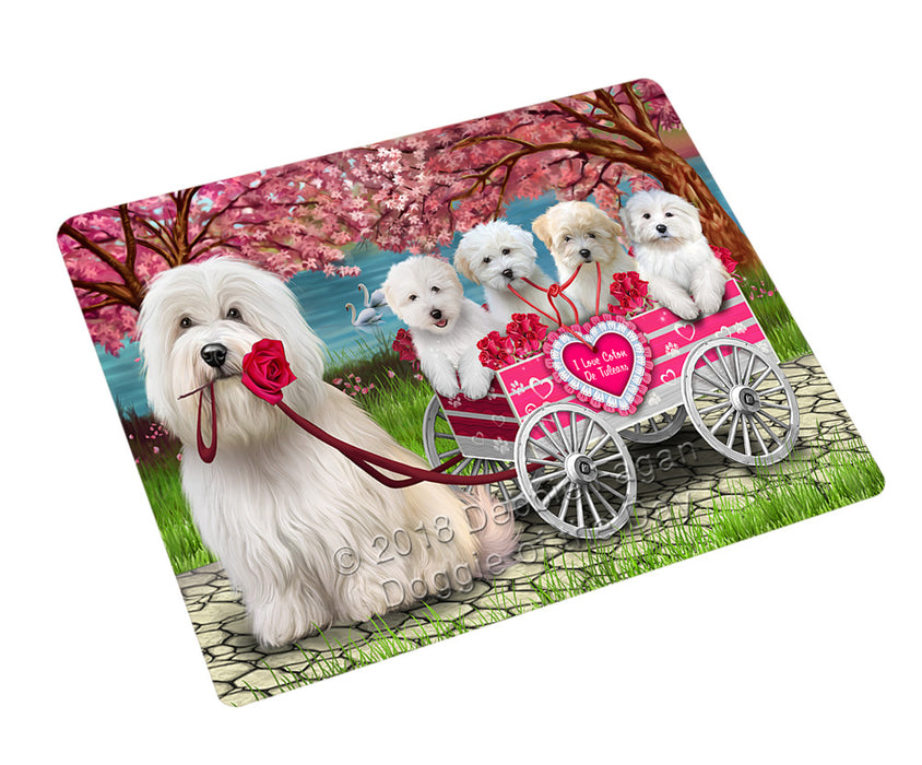 I Love Coton De Tulear Dogs in a Cart Mini Magnet MAG76697