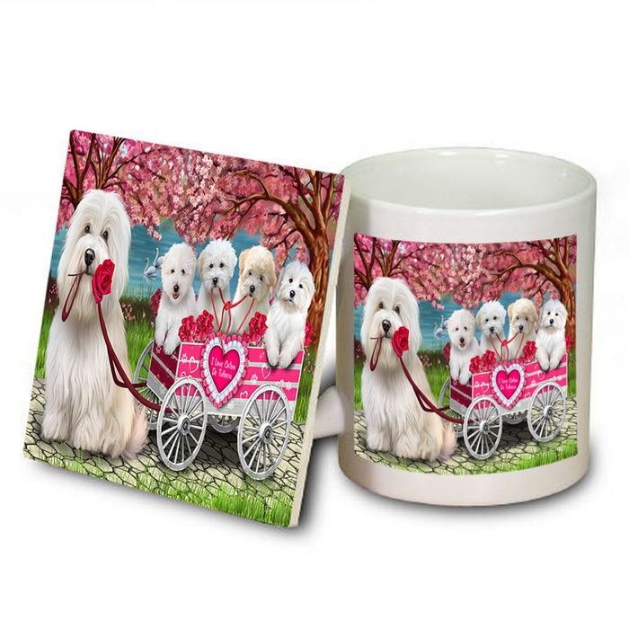 I Love Coton De Tulear Dogs in a Cart Mug and Coaster Set MUC57107