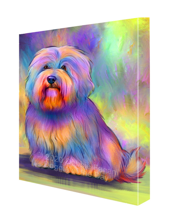 Paradise Wave Coton De Tulear Dog Canvas Wall Art - Premium Quality Ready to Hang Room Decor Wall Art Canvas - Unique Animal Printed Digital Painting for Decoration