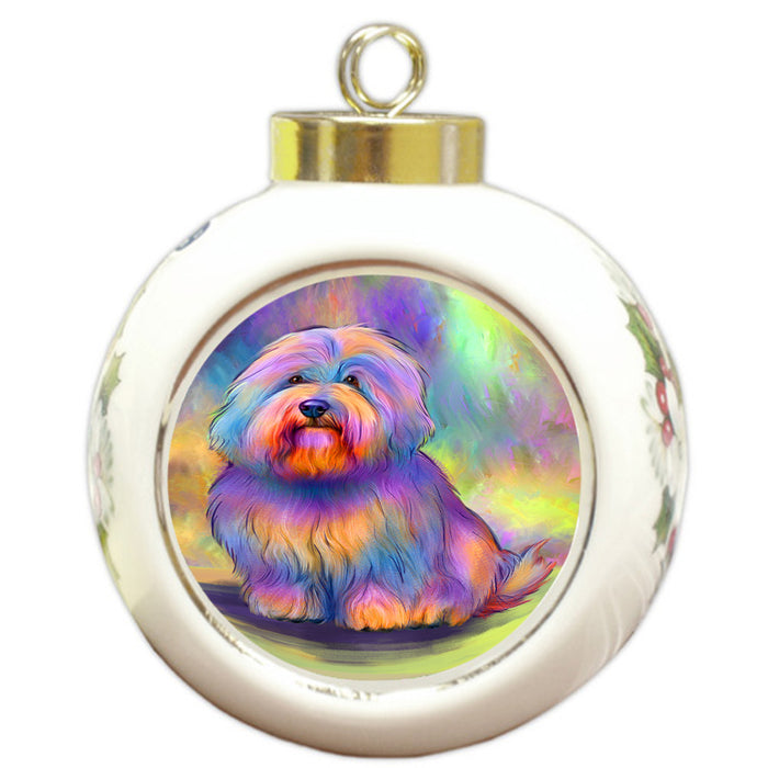 Paradise Wave Coton de Tulear Dog Round Ball Christmas Ornament RBPOR57061