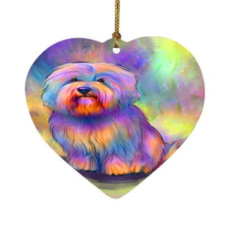 Paradise Wave Coton de Tulear Dog Heart Christmas Ornament HPOR57061