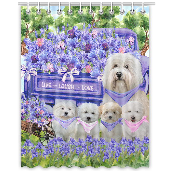Coton De Tulear Shower Curtain: Explore a Variety of Designs, Halloween Bathtub Curtains for Bathroom with Hooks, Personalized, Custom, Gift for Pet and Dog Lovers