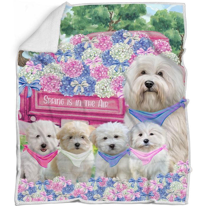 Coton De Tulear Blanket: Explore a Variety of Custom Designs, Bed Cozy Woven, Fleece and Sherpa, Personalized Dog Gift for Pet Lovers