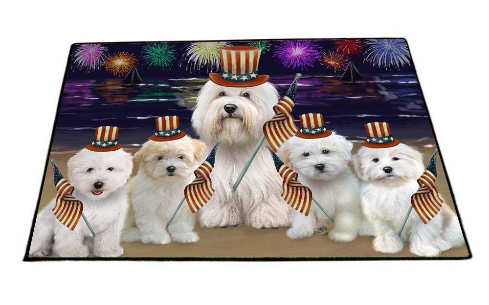 4th of July Independence Day Firework Coton De Tulear Dogs Floormat FLMS55432