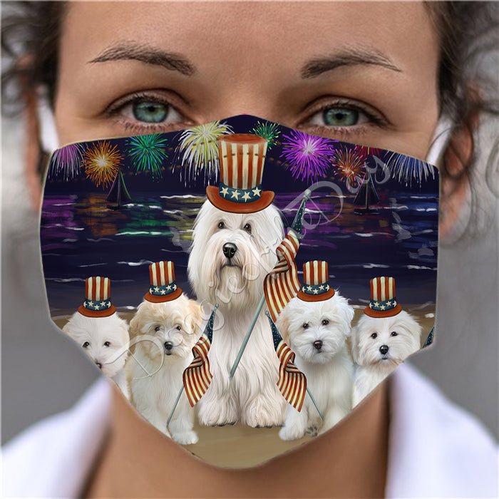 4th of July Independence Day Coton De Tulear Dogs Face Mask FM49399