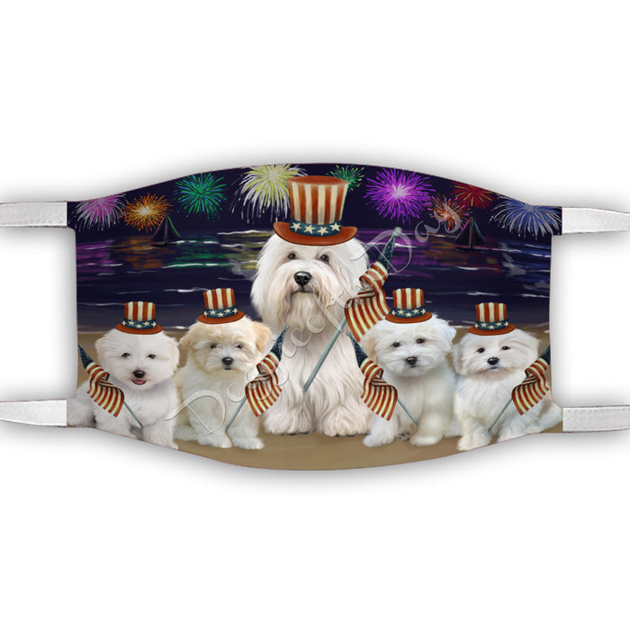 4th of July Independence Day Coton De Tulear Dogs Face Mask FM49399