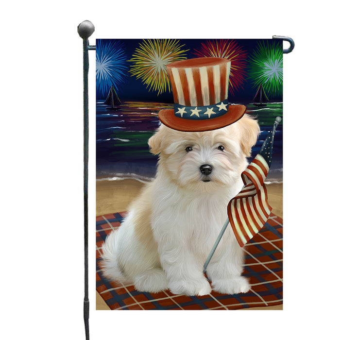 4th of July Independence Day Firework Coton De Tulear Dog Garden Flags Outdoor Decor for Homes and Gardens Double Sided Garden Yard Spring Decorative Vertical Home Flags Garden Porch Lawn Flag for Decorations GFLG67690