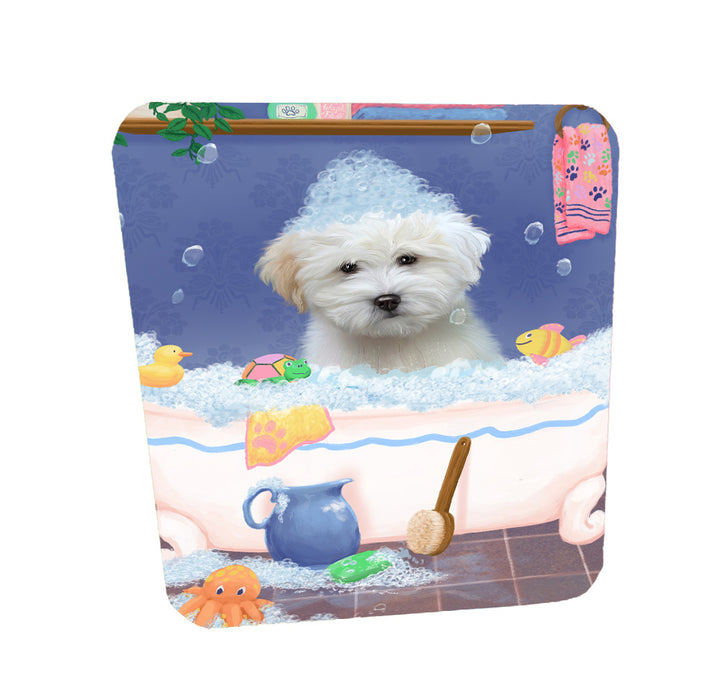 Rub a Dub Dogs in a Tub Coton De Tulear Dog Coasters Set of 4 CSTA58295