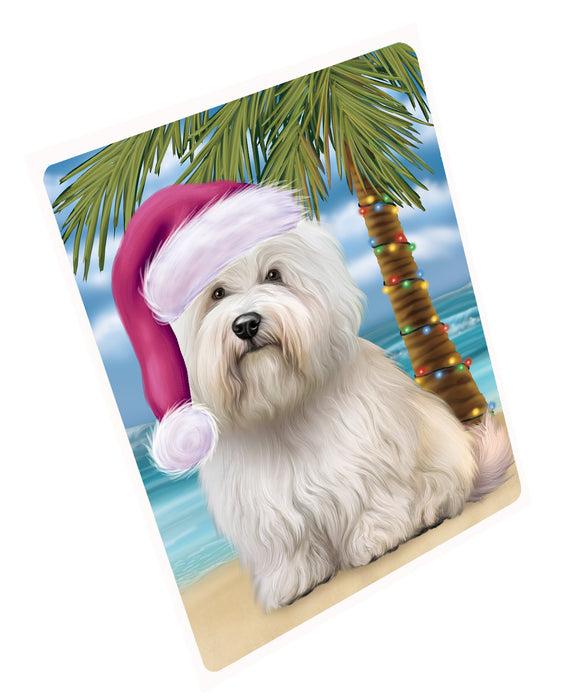 Christmas Summertime Island Tropical Beach Coton De Tulear Dog Refrigerator/Dishwasher Magnet - Kitchen Decor Magnet - Pets Portrait Unique Magnet - Ultra-Sticky Premium Quality Magnet RMAG112673