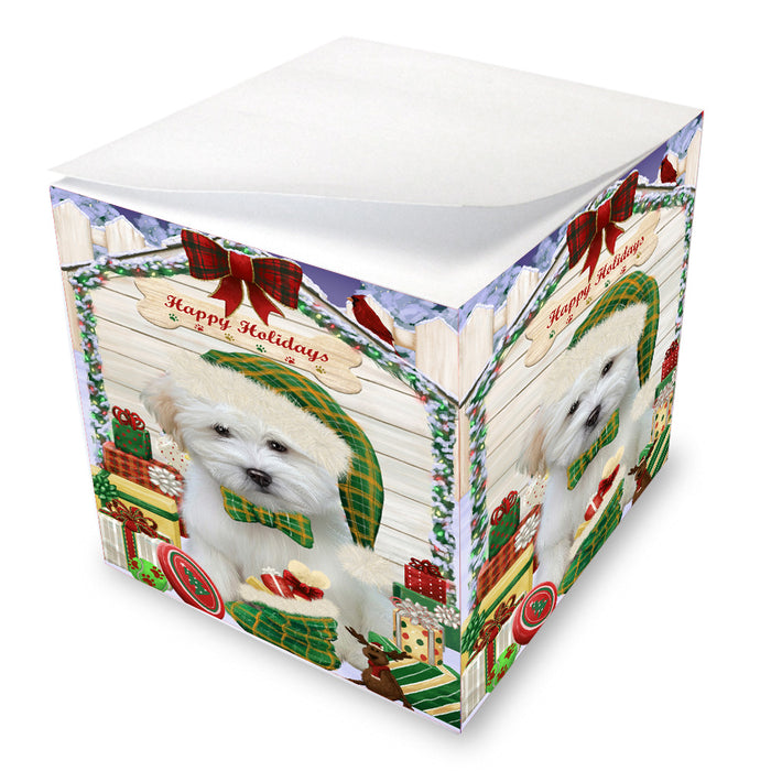 Christmas House with Presents Coton De Tulear Dog Note Cube NOC-DOTD-A57406