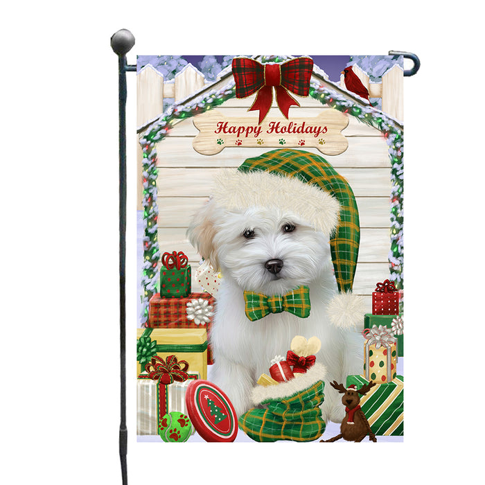 Christmas House with Presents Coton De Tulear Dog Garden Flags Outdoor Decor for Homes and Gardens Double Sided Garden Yard Spring Decorative Vertical Home Flags Garden Porch Lawn Flag for Decorations GFLG68060