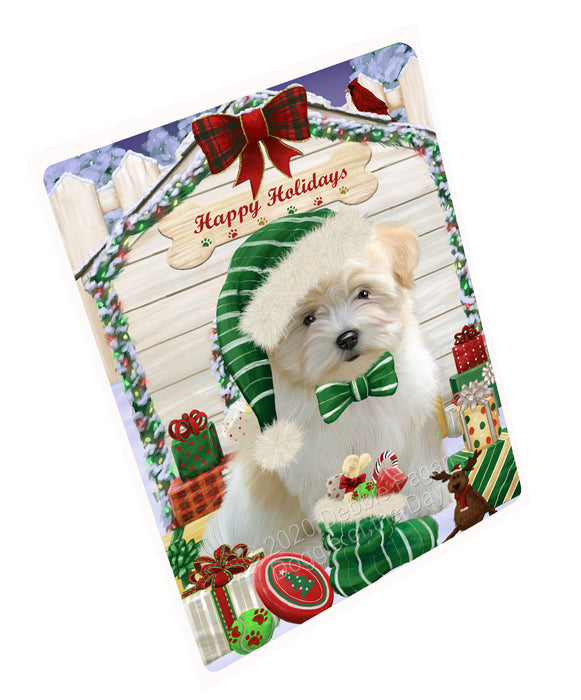 Christmas House with Presents Coton De Tulear Dog Cutting Board - For Kitchen - Scratch & Stain Resistant - Designed To Stay In Place - Easy To Clean By Hand - Perfect for Chopping Meats, Vegetables, CA83092