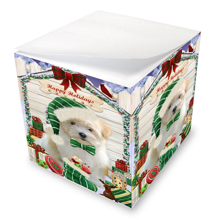 Christmas House with Presents Coton De Tulear Dog Note Cube NOC-DOTD-A57407