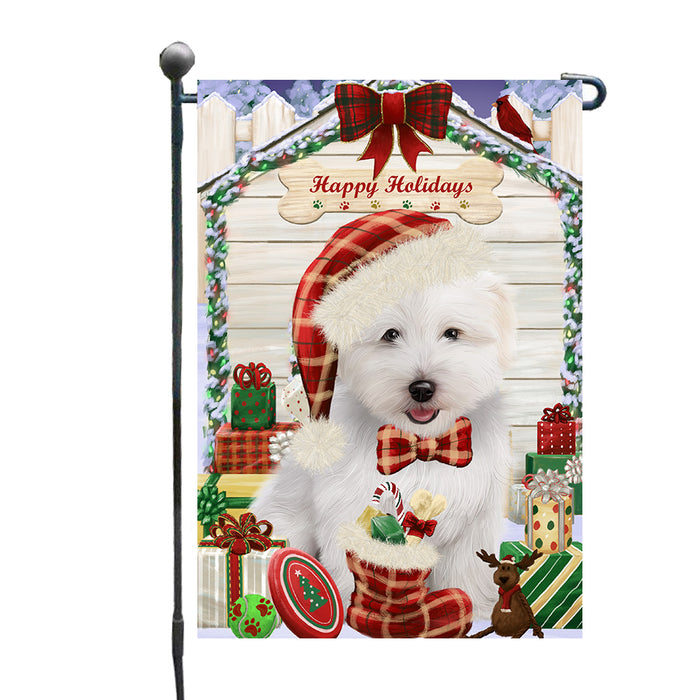 Christmas House with Presents Coton De Tulear Dog Garden Flags Outdoor Decor for Homes and Gardens Double Sided Garden Yard Spring Decorative Vertical Home Flags Garden Porch Lawn Flag for Decorations GFLG68062