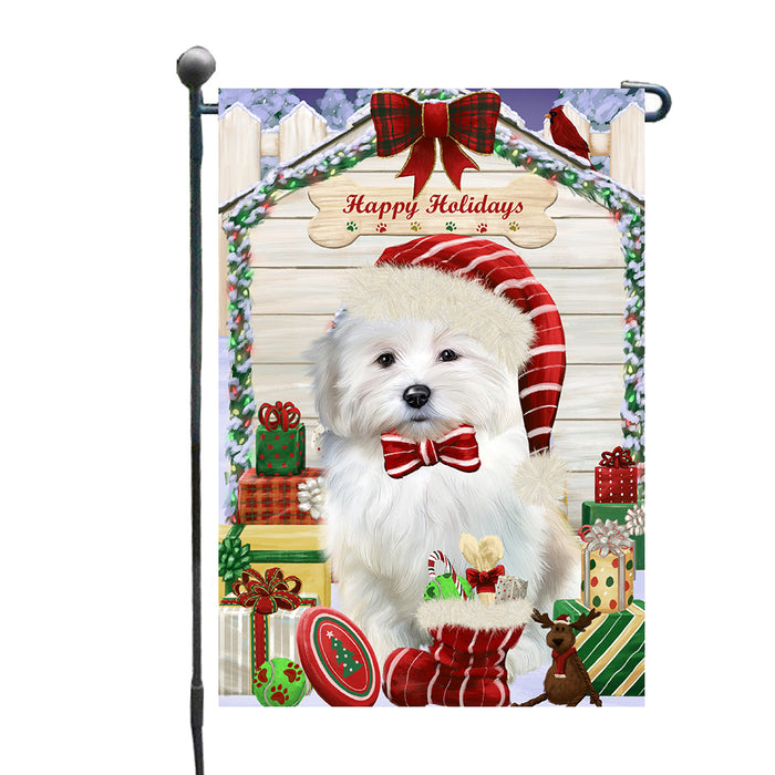 Christmas House with Presents Coton De Tulear Dog Garden Flags Outdoor Decor for Homes and Gardens Double Sided Garden Yard Spring Decorative Vertical Home Flags Garden Porch Lawn Flag for Decorations GFLG68063