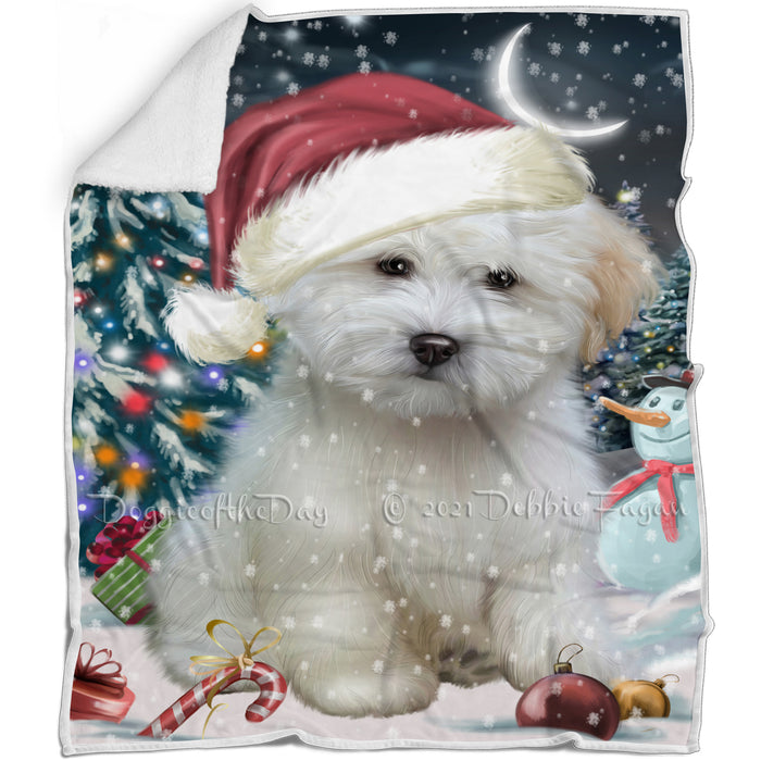 Have a Holly Jolly Christmas Coton De Tulear Dog Blanket BLNKT143572