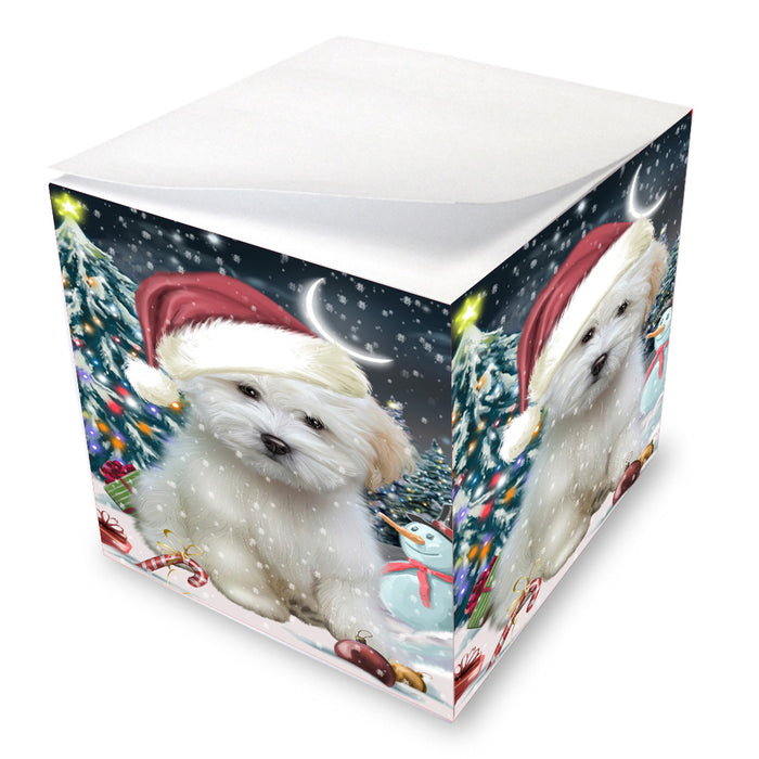 Christmas Holly Jolly Coton De Tulear Dog Note Cube NOC-DOTD-A57494