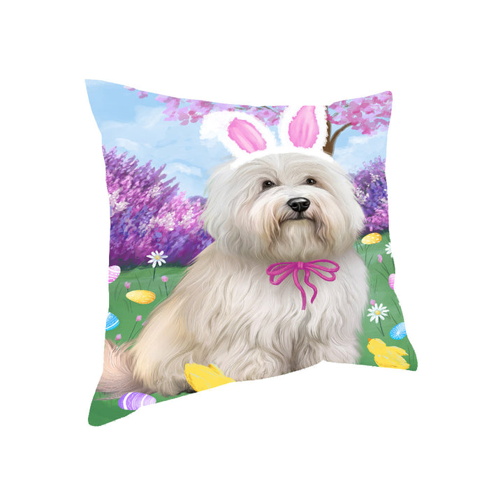Easter holiday Coton De Tulear Dog Pillow with Top Quality High-Resolution Images - Ultra Soft Pet Pillows for Sleeping - Reversible & Comfort - Ideal Gift for Dog Lover - Cushion for Sofa Couch Bed - 100% Polyester, PILA93331