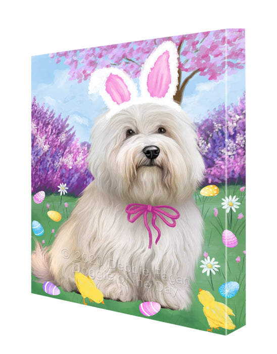 Easter holiday Coton De Tulear Dog Canvas Wall Art - Premium Quality Ready to Hang Room Decor Wall Art Canvas - Unique Animal Printed Digital Painting for Decoration CVS502