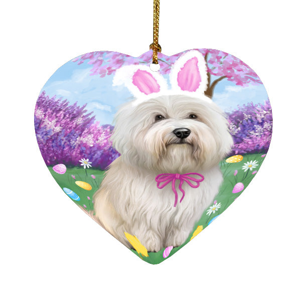 Easter holiday Coton De Tulear Dog Heart Christmas Ornament HPORA59336